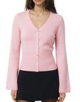 Cashmere Fitted Waist Cardigan Sweater
