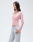 Cashmere Fitted Waist Cardigan Sweater
