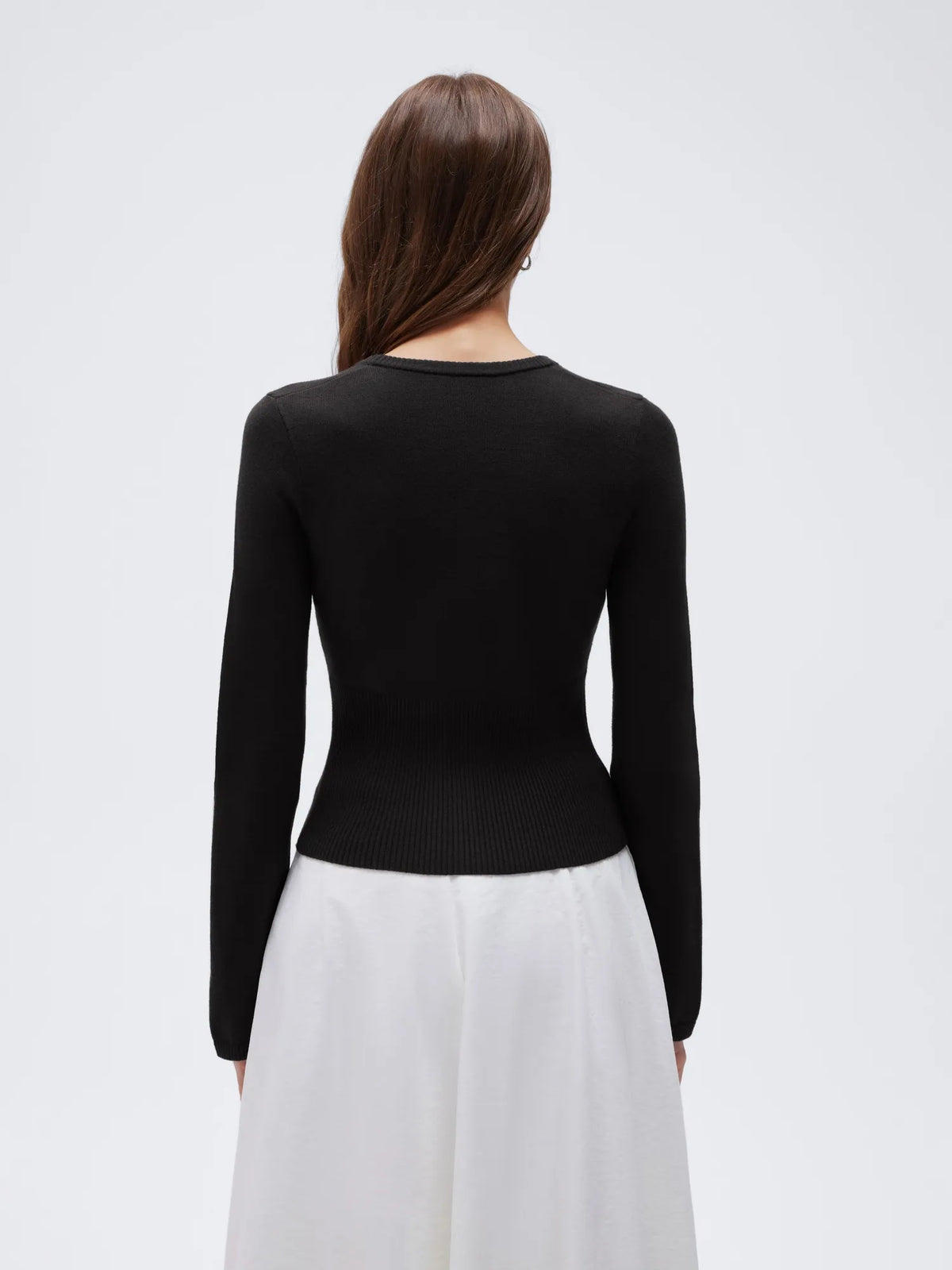 Cashmere Fitted Waist Cardigan Sweater