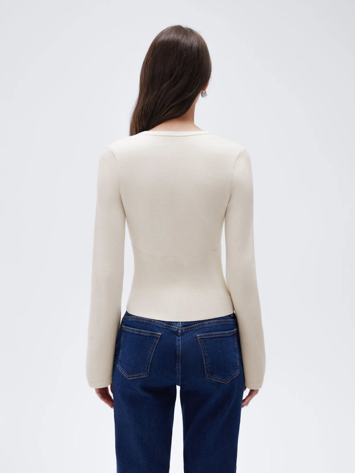 Cashmere Fitted Waist Cardigan Sweater
