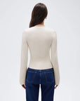 Cashmere Fitted Waist Cardigan Sweater