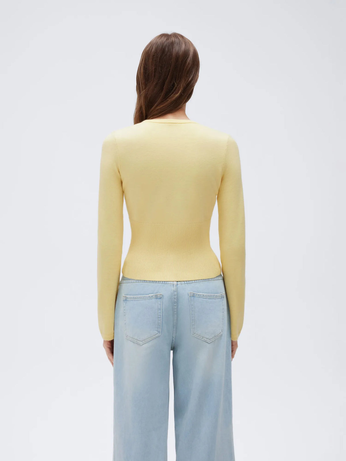 Cashmere Fitted Waist Cardigan Sweater