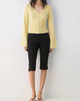Cashmere Fitted Waist Cardigan Sweater