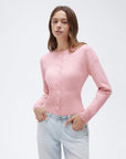 Cashmere Crewneck waistband Cardigan Sweater-SUUKSESS-SUUKSESS