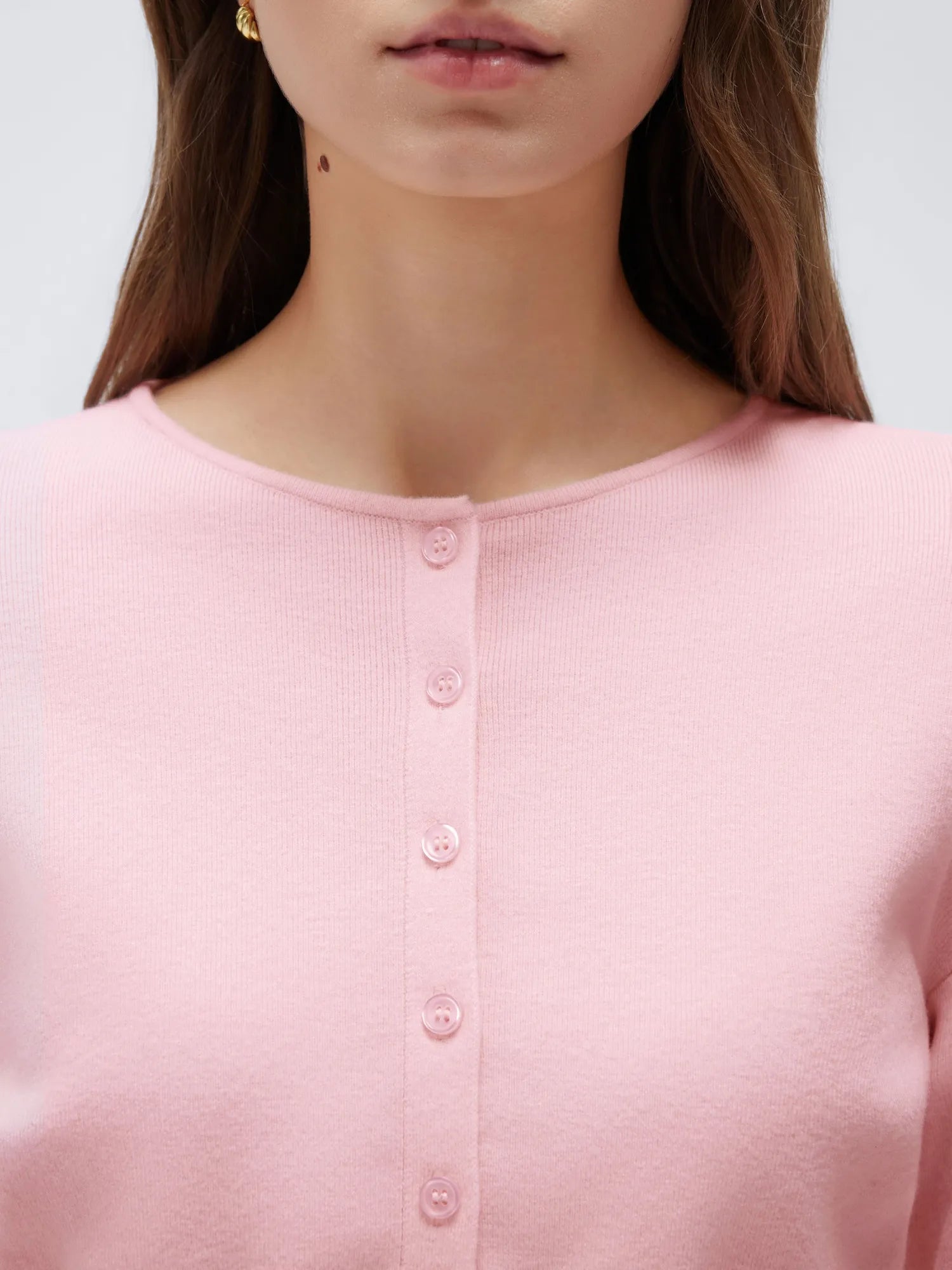 Cashmere Crewneck waistband Cardigan Sweater-SUUKSESS-SUUKSESS