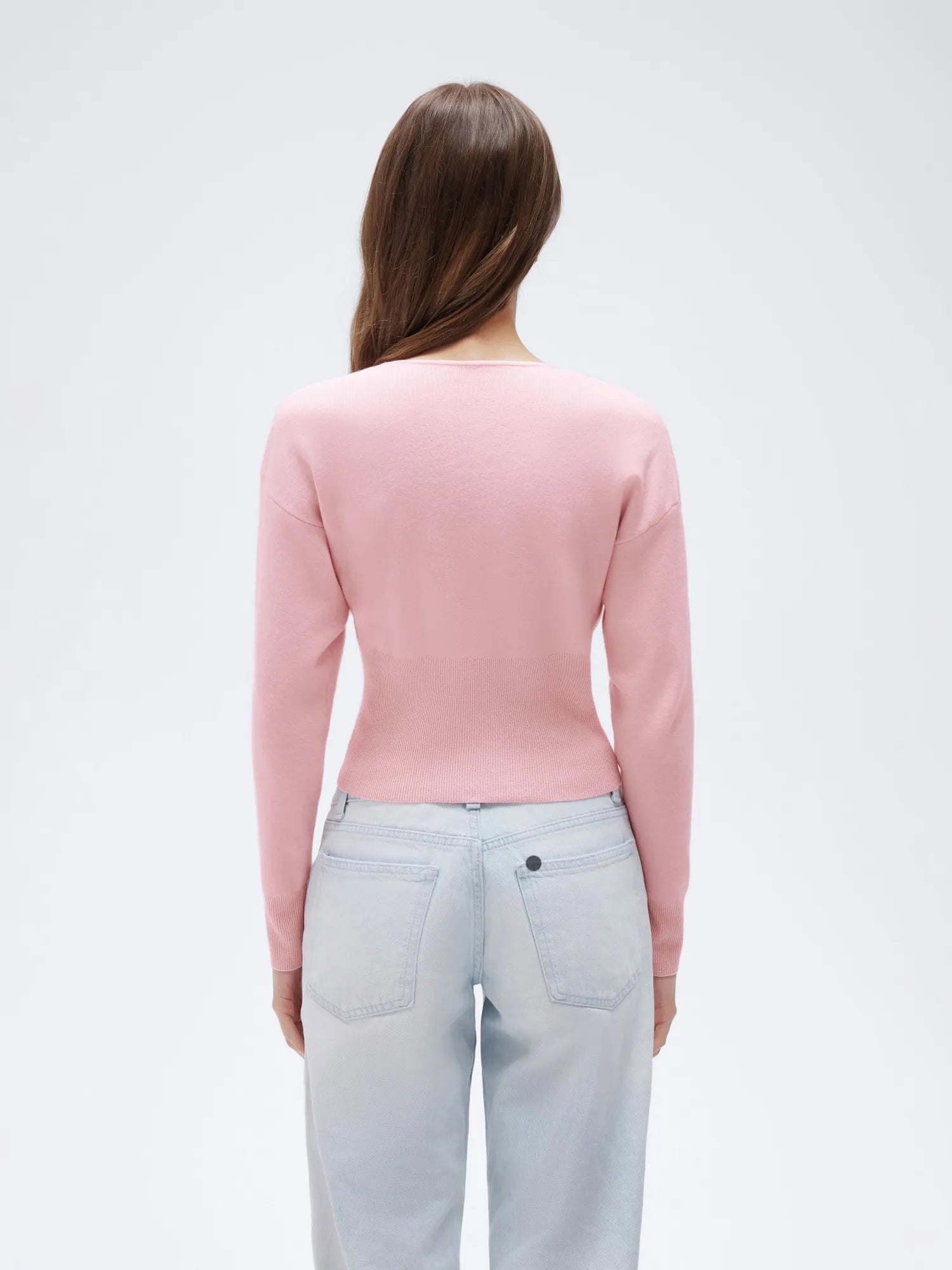 Cashmere Crewneck waistband Cardigan Sweater-SUUKSESS-SUUKSESS