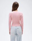 Cashmere Crewneck waistband Cardigan Sweater-SUUKSESS-SUUKSESS