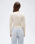 Cashmere Crewneck waistband Cardigan Sweater-SUUKSESS-SUUKSESS