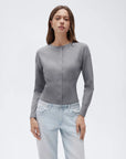 Cashmere Crewneck waistband Cardigan Sweater-SUUKSESS-Grey-XS-SUUKSESS