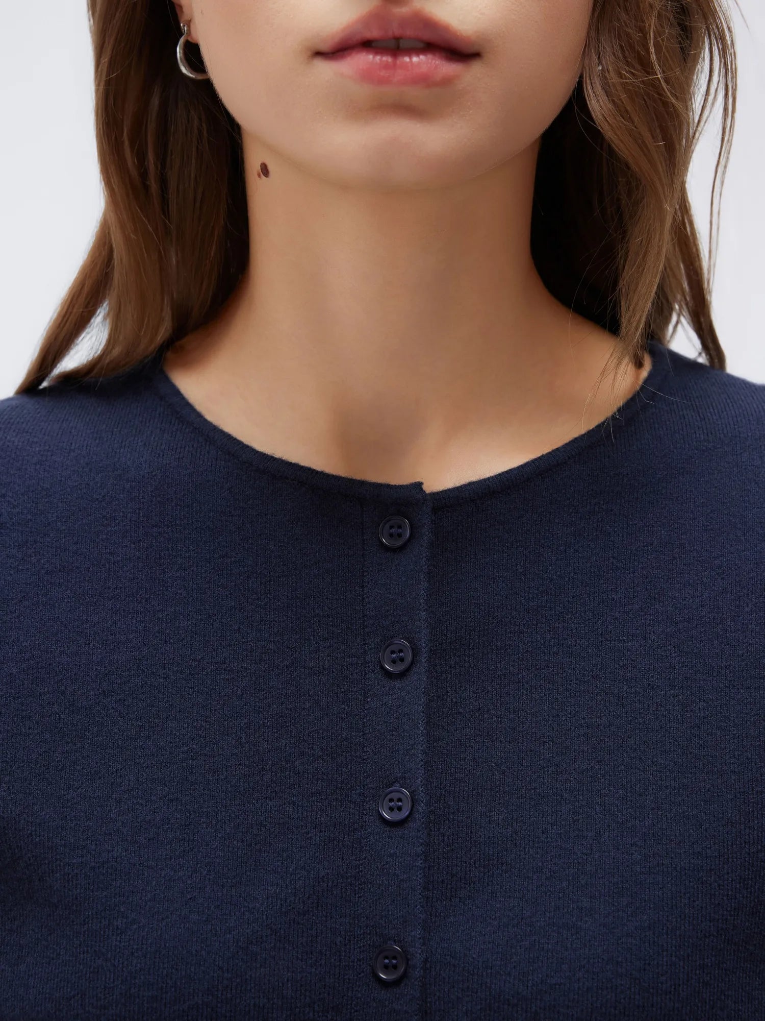 Cashmere Crewneck waistband Cardigan Sweater-SUUKSESS-SUUKSESS