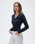 Cashmere Crewneck waistband Cardigan Sweater-SUUKSESS-SUUKSESS