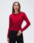 Cashmere Crewneck waistband Cardigan Sweater-SUUKSESS-SUUKSESS