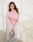 Cashmere Crewneck waistband Cardigan Sweater-SUUKSESS-SUUKSESS