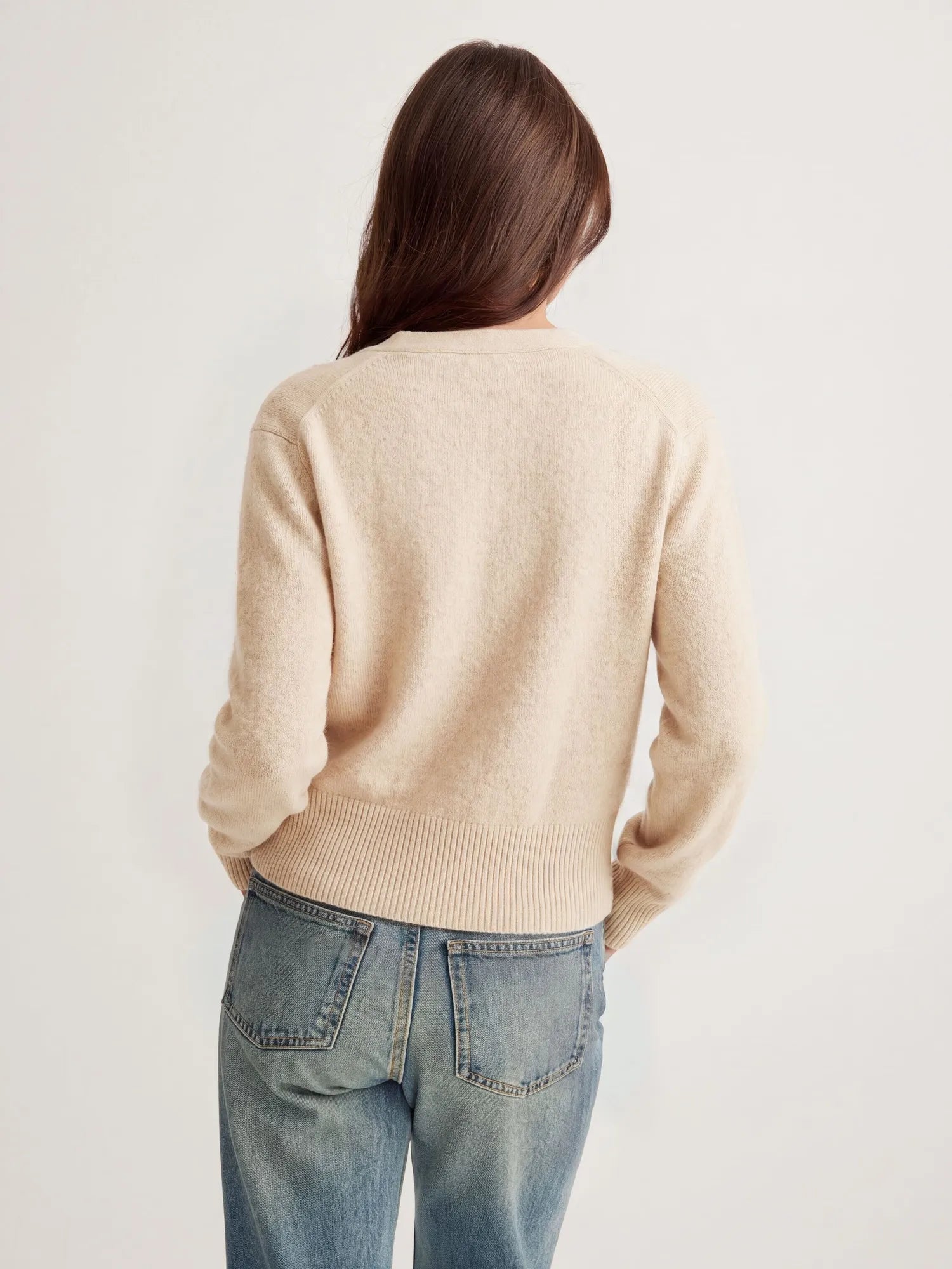 Wool V Neck Tie Waist Sweater - Long Sleeve-SUUKSESS-SUUKSESS