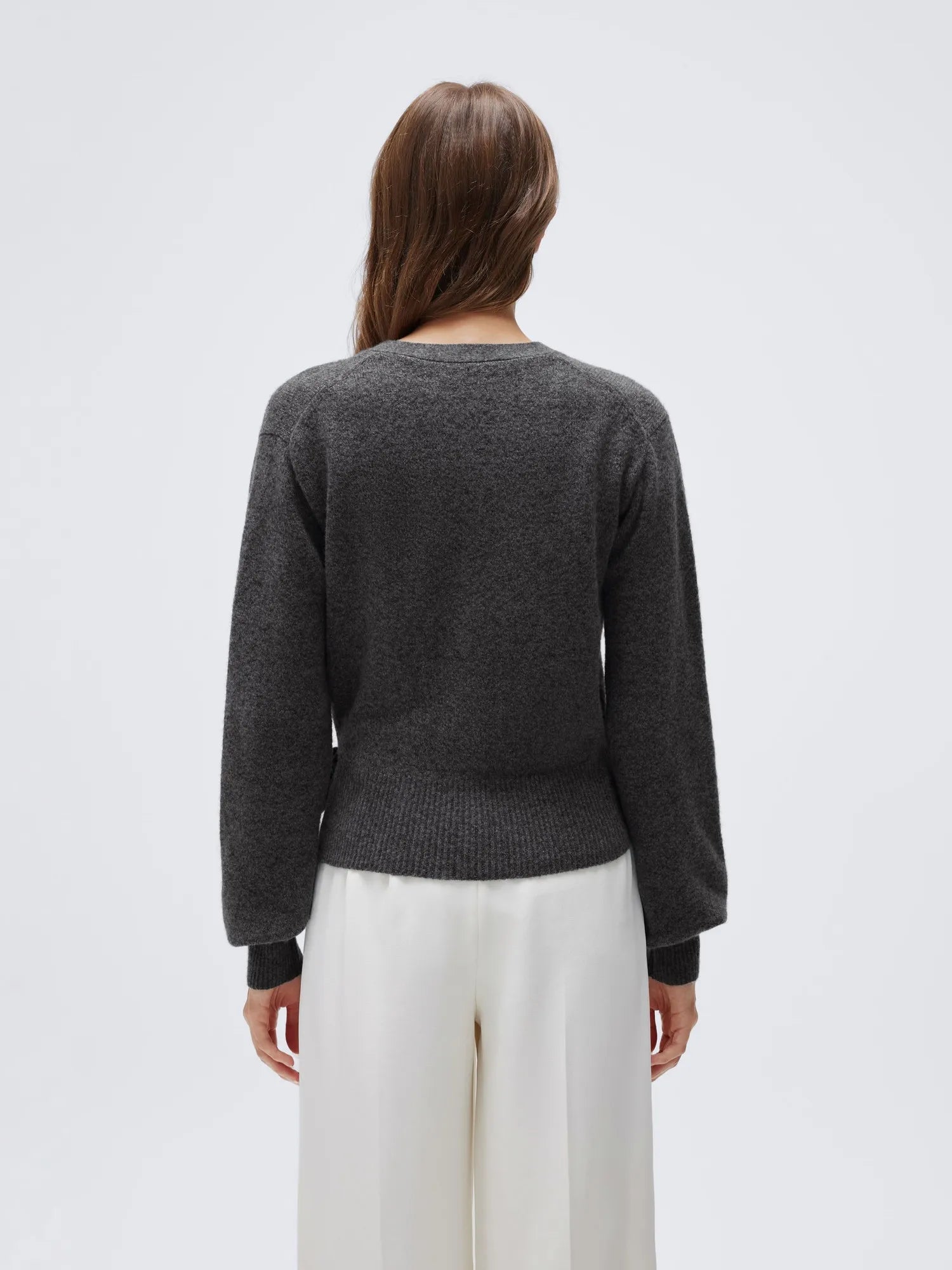 Wool V Neck Tie Waist Sweater - Long Sleeve-SUUKSESS-SUUKSESS