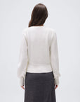 Wool V Neck Tie Waist Sweater - Long Sleeve-SUUKSESS-SUUKSESS