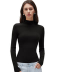 Cashmere Mock Turtleneck Shirt - Long Sleeve-SUUKSESS-SUUKSESS