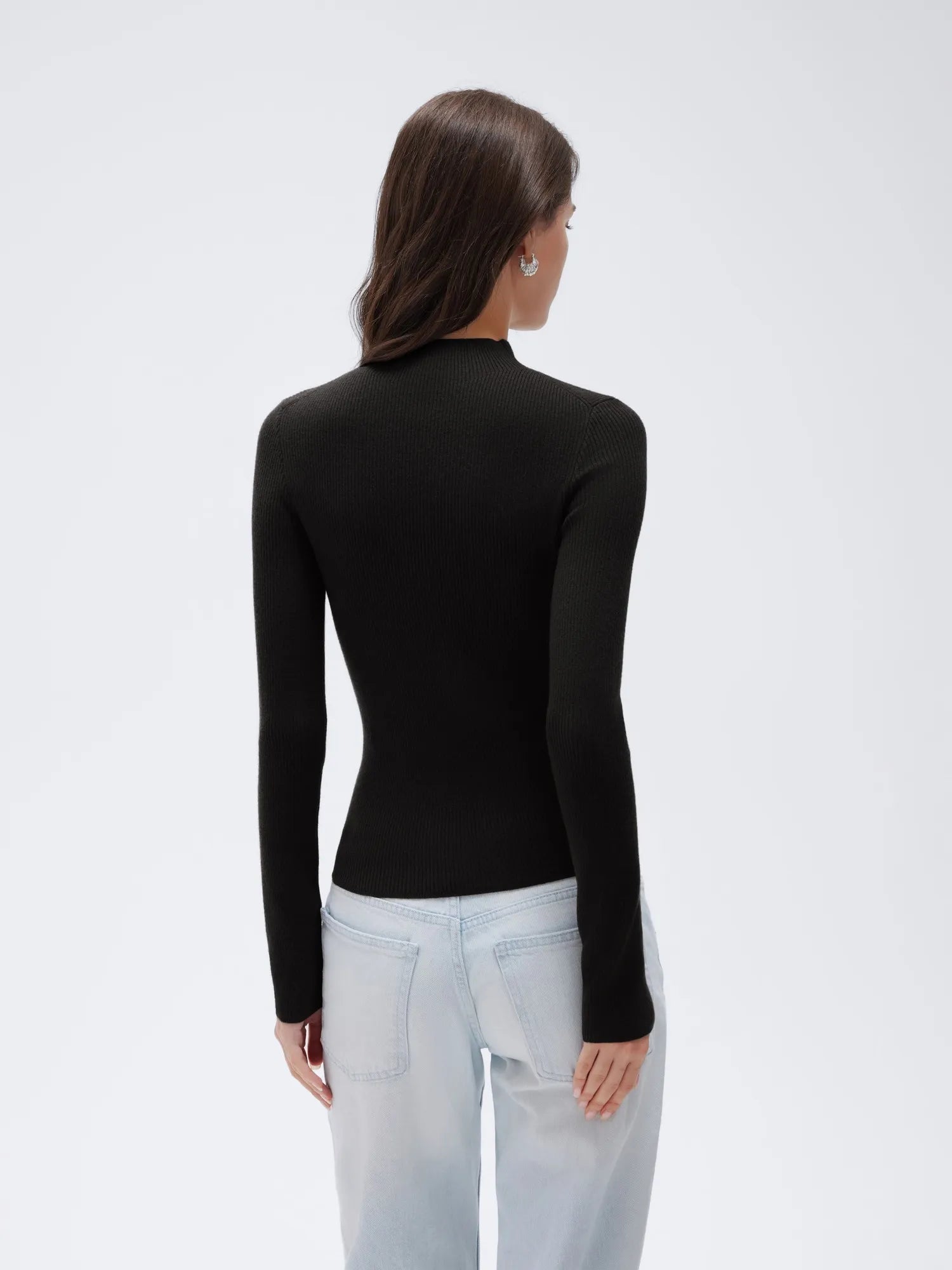 Cashmere Mock Turtleneck Shirt - Long Sleeve-SUUKSESS-SUUKSESS