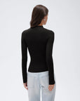 Cashmere Mock Turtleneck Shirt - Long Sleeve-SUUKSESS-SUUKSESS