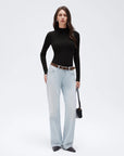 Cashmere Mock Turtleneck Shirt - Long Sleeve-SUUKSESS-SUUKSESS