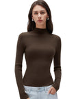 Cashmere Mock Turtleneck Shirt - Long Sleeve-SUUKSESS-SUUKSESS