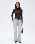 Cashmere Mock Turtleneck Shirt - Long Sleeve-SUUKSESS-SUUKSESS
