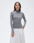 Cashmere Mock Turtleneck Shirt - Long Sleeve-SUUKSESS-SUUKSESS