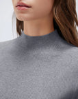 Cashmere Mock Turtleneck Shirt - Long Sleeve-SUUKSESS-SUUKSESS
