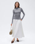 Cashmere Mock Turtleneck Shirt - Long Sleeve-SUUKSESS-SUUKSESS