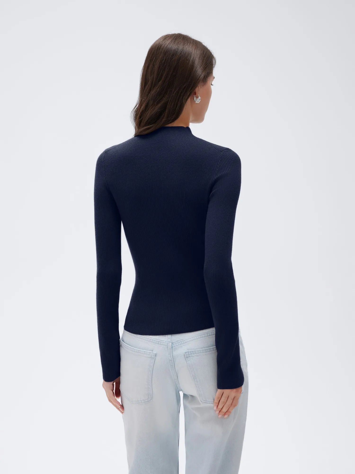 Cashmere Mock Turtleneck Shirt - Long Sleeve-SUUKSESS-SUUKSESS