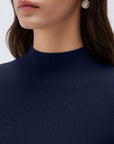 Cashmere Mock Turtleneck Shirt - Long Sleeve-SUUKSESS-SUUKSESS