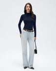 Cashmere Mock Turtleneck Shirt - Long Sleeve-SUUKSESS-SUUKSESS