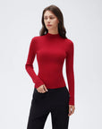 Cashmere Mock Turtleneck Shirt - Long Sleeve-SUUKSESS-SUUKSESS