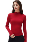Cashmere Mock Turtleneck Shirt - Long Sleeve-SUUKSESS-SUUKSESS