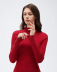 Cashmere Mock Turtleneck Shirt - Long Sleeve-SUUKSESS-SUUKSESS