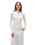 Cashmere Mock Turtleneck Shirt - Long Sleeve-SUUKSESS-SUUKSESS