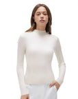 Cashmere Mock Turtleneck Shirt - Long Sleeve-SUUKSESS-SUUKSESS