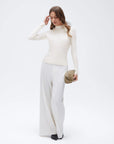 Cashmere Mock Turtleneck Shirt - Long Sleeve-SUUKSESS-SUUKSESS