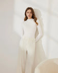 Cashmere Mock Turtleneck Shirt - Long Sleeve-SUUKSESS-SUUKSESS