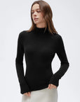 Cashmere Blend Turtle Neck Sweaters - Long Sleeve