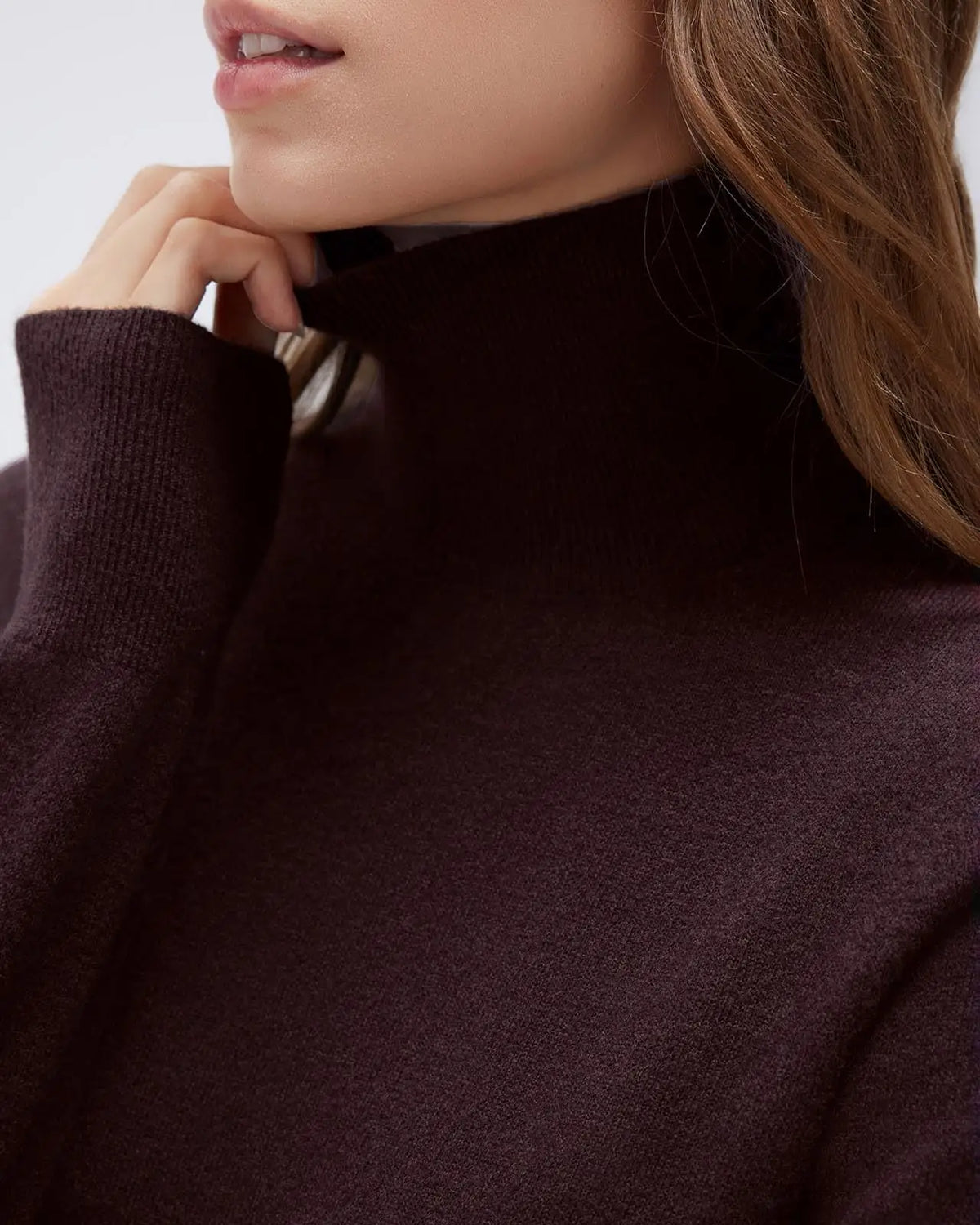 Cashmere Blend Turtle Neck Sweaters - Long Sleeve