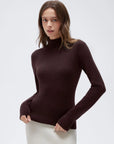 Cashmere Blend Turtle Neck Sweaters - Long Sleeve