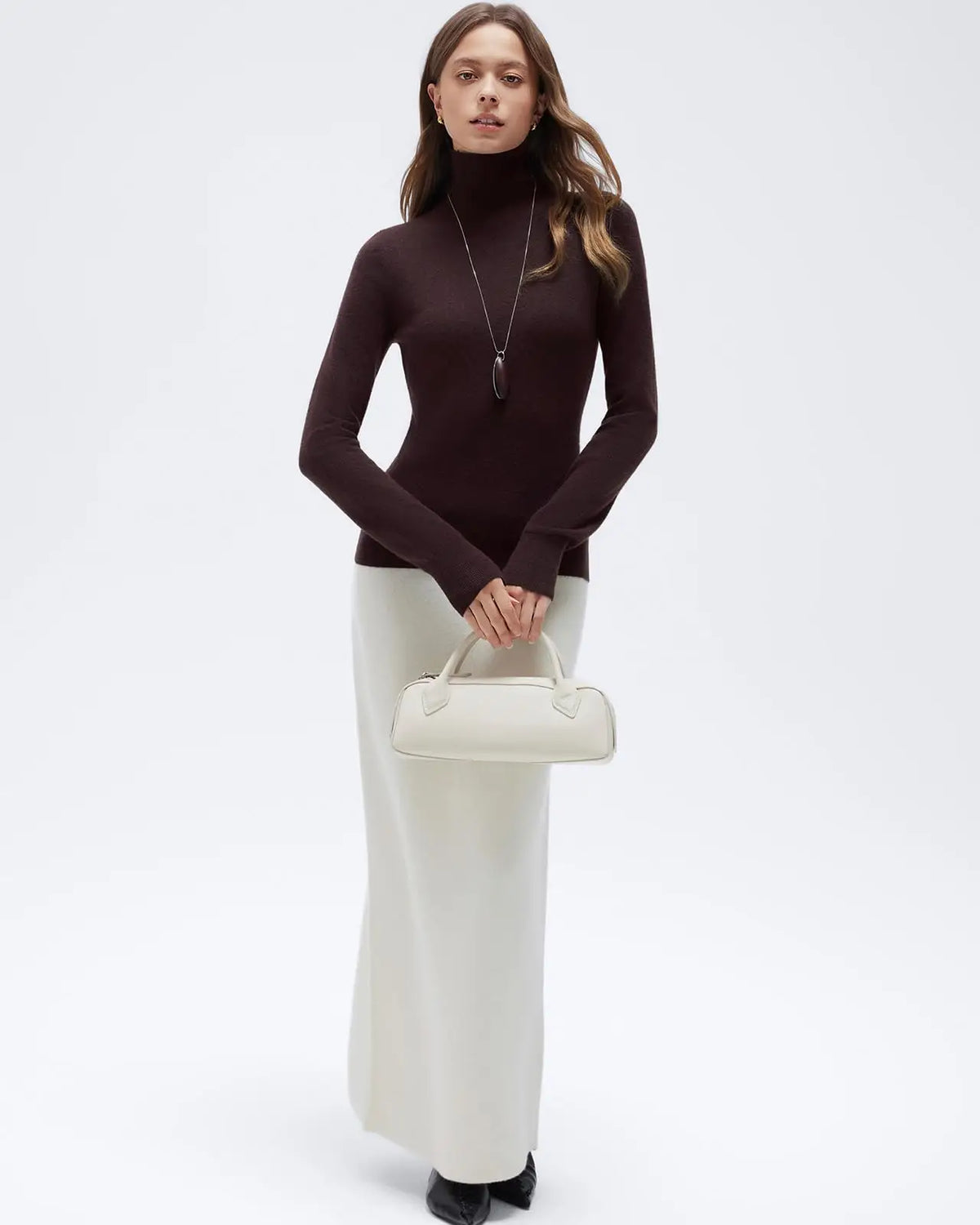 Cashmere Blend Turtle Neck Sweaters - Long Sleeve