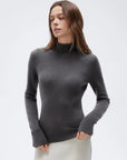 Cashmere Blend Turtle Neck Sweaters - Long Sleeve