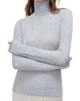 Cashmere Blend Turtle Neck Sweaters - Long Sleeve