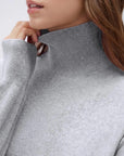 Cashmere Blend Turtle Neck Sweaters - Long Sleeve