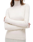 Cashmere Blend Turtle Neck Sweaters - Long Sleeve