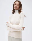Cashmere Blend Turtle Neck Sweaters - Long Sleeve