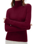 Cashmere Blend Turtle Neck Sweaters - Long Sleeve