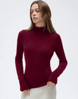 Cashmere Blend Turtle Neck Sweaters - Long Sleeve